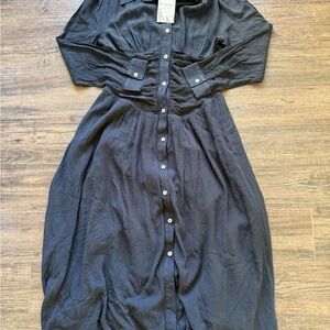 NWT Modesees Women’s Size Medium Western Boho Long Sleeve Maxi Dress